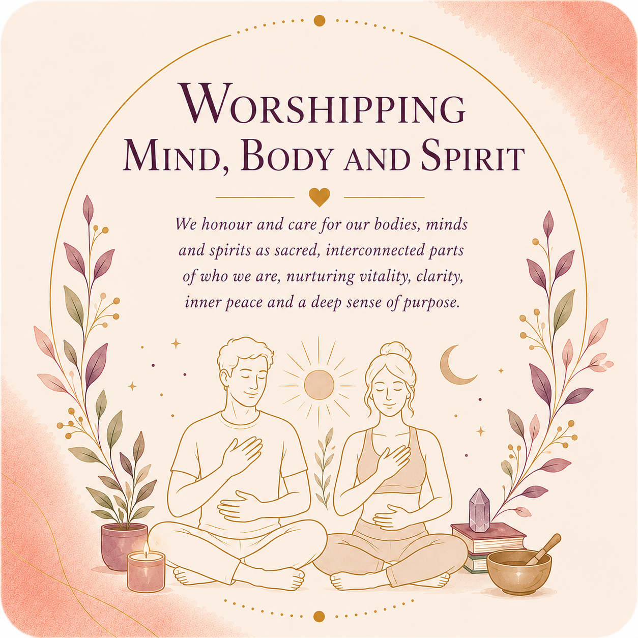 Worshipping Mind, Body and Spirit pillar card